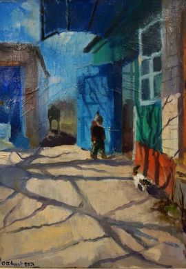 «Первая прогулка», х., м., 30х40, 2023 г.