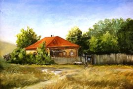 «На окраине», хнк, м., 40х50, 2018 г.