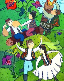 Хабибуллина Элеонора, 13 лет, Национальные праздники. Сабантуй, б., гуашь, ДХШ №1