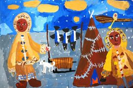 Толкачева Валерия, 6 лет, Северяне, б., гуашь, ВОДХГ, г. Волгоград