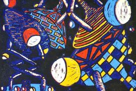 Боланова Диана, 14 лет, «Удивительный космос», б., цв. гравюра, «ЦДТ», г. Биробиджан