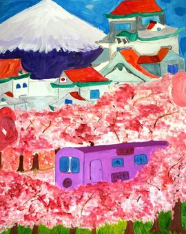 Гагуа Алевтина, 12 лет, «Поезд мечты», б., гуашь, «Селивановская ДШИ», Владимирская обл., п. Красная Горбатка