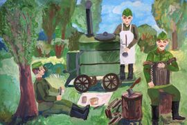 Гец Полина, 12 лет, «Отдых», б., гуашь, «ДТ «Русинка», г. Волжский