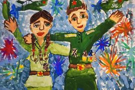 Шалькова Варвара, 10 лет, Победа, б., гуашь, ДХШ №1, г. Стерлитамак