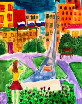 Качалина Елизавета, 9 лет, В Москве, б., акв., г. Волгоград