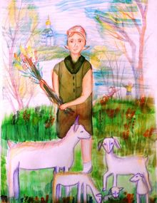 Ишматова Яна, 12 лет, Запах летнего луга, б., смеш. тех., ГШИ, п. Кузьмичи
