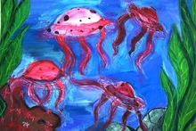 Панкова Глория, 13 лет, Морские глубины, б., смеш. тех., преп. Олейникова Е.П.