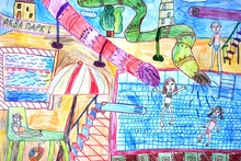 Пирогова Елизавета, 7 лет, Аквапарк, б., смеш. тех., преп. Самарина Л.Ю.