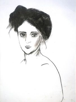 Тлецова Карина, 12 лет, Копия к картине А. Серова Портрет И.Ю. Грюнберг, б., пастель, р.п. Нововаршавка, Омская обл.
