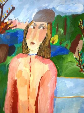 Чурзина Елена, 8 лет, Пинтурикьо Потрет мальчика, б., гуашь, ВОДХГ, г. Волгоград