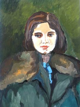 Гавриленко Анастасия, 14 лет, Копия к картине И. Грабаря Светлана, б., гуашь, ДХШ, г. Волгодонск, Ростовской обл.