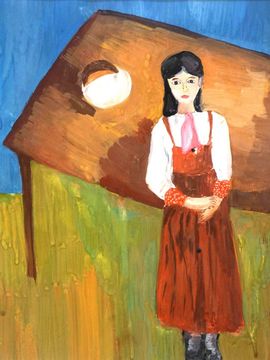 Гарянина Виктория, 12 лет, Копия к картине Д. Штеренберга Аниська, б., гуашь, ДШИ №5, г. Астрахань
