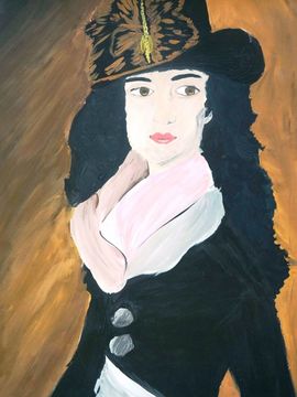Иванова Александра, 13 лет, Копия к картине Ж. Виаля Дама, б., гуашь, ВОДХГ, г. Волгоград
