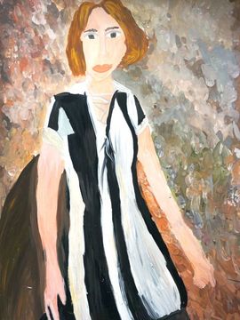 Просвирова Екатерина, 11 лет, Копия к картине А. Самохвалова Девушка в футболке, б., гуашь, ВОДХГ, г. Волгоград