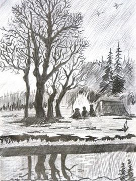 Баленко Семен, 14 лет, Ночное, б., карандаш, ДШИ, р.п. Нововаршавка