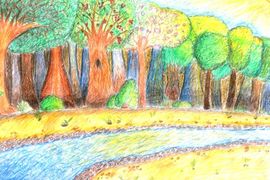 Бойченко О, 14 лет, Я за чистый мир!, б., цв. карандаши, ВОДХГ, г. Волгоград