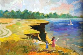 Гордеева Елизавета, 12 лет, Родной берег, б., гуашь, ДШИ №2, г. Астрахань.