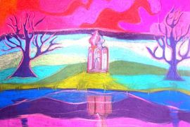 Подымова Виктория, 10 лет, Родные просторы, б., пастель, ДХШ, г. Собинка, Владимирская обл.