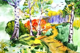 Чибиряков Ярослав, 13 лет, Россия-моя Родина, б., акварель, г. Волгоград