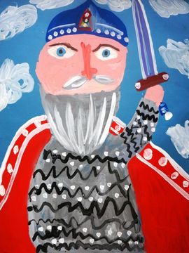 Александров Александр, 5 лет, Александр Невский, тон. б., гуашь, г. Волгоград
