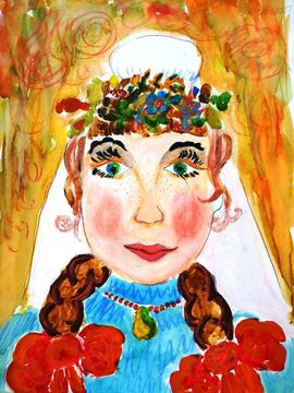 Бажаева Оксана, 12 лет, Моя сестра, б., смеш. тех., ДШИ №5, г. Дзержинск, Нижегородская обл.
