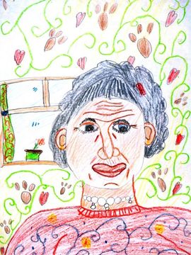 Балашова Дарья, 8 лет, Любимая бабушка, б., цв. карандаши, ДШИ №4, г. Ярославль