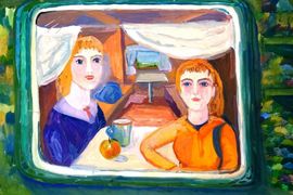 Баранова Светлана, 13 лет, В поезде, б., гуашь, ДХШ им. А.А. Бузовкина, г. Серпухов