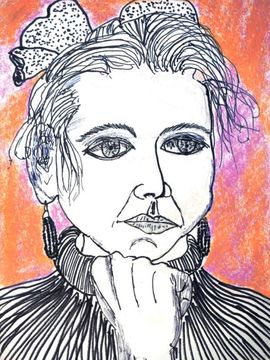 Будников Михаил, 9 лет,  Мама в перламутровом мире, б., смеш. тех., г. Волжский