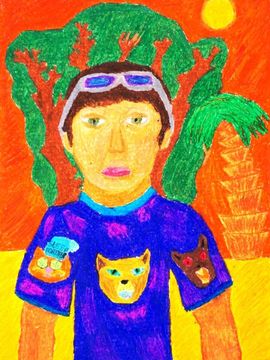 Галимов Марат, 10 лет, Это я, здравствуй!, б., пастель, ВОДХГ, г. Волгоград