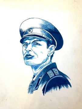 Колпакова Анастасия, 13 лет, Защитник, б., гуашь, изостудия Радуга, Киквидзенский р-н, Волгоградская обл.