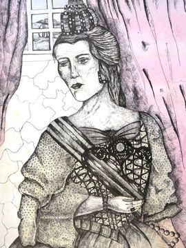 Лобанова Ирина, 10 лет, Елизавета I, б., смеш. тех., ДХШ №4, г. Саранск, респ. Мордовия