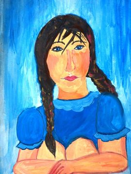 Ренжина Екатерина, 11 лет, Дина, б., гуашь, худ. музей им. В.М. и А.М. Васнецовых, г. Киров