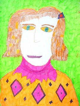Сложенкина Александра, 10 лет, Портрет, б., смеш. тех., ВОДХГ, г. Волгоград.