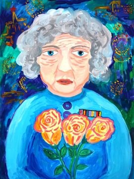 Тяпкина Ольга, 10 лет, Воспоминания о войне, б., гуашь, ДШИ, c.Лузино