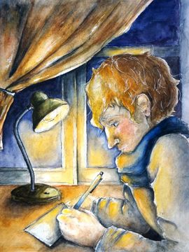 Холстинина Валентина, 14 лет, Старый дневник, б., смеш. тех., ДХШ №1 им. Н.П. Шлеина, г. Кострома
