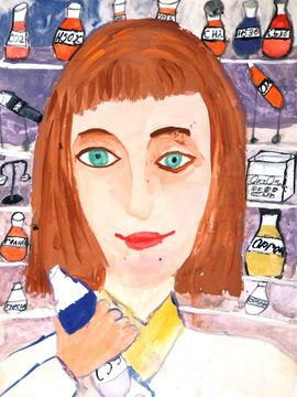 Ширяшкина Ольга, 8 лет, Моя мама - химик, б., гуашь, Центр развития творчества детей и юношества Ворошиловского района,  г. Волгоград