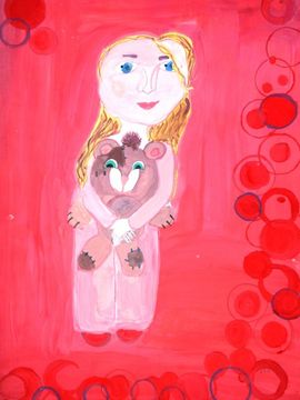 Шульга Ангелина, 8 лет, Моя подружка, б., гуашь, ДШИ №5, г. Ульяновск