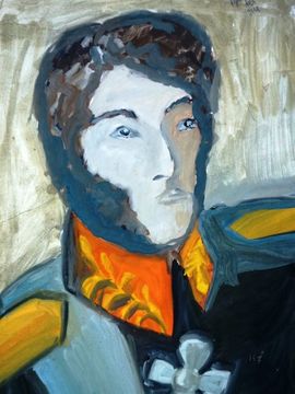 Щипотина Анна, 13 лет, Портрет Багратион, б., гуашь, ДХШ №2, г. Липецк