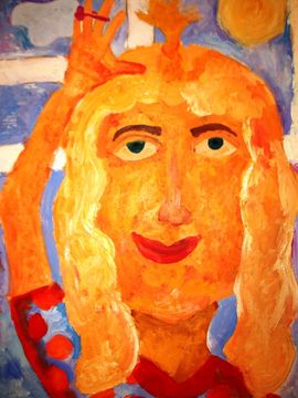 Вязьмина Екатерина, 8 лет, Автопортрет, б., масло, ВОДХГ г. Волгоград