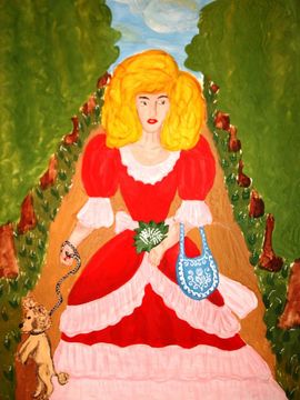 Грабина Екатерина, 13 лет, Дама с собачкой, б., гуашь, ДЮЦ Красноармейского р-она г. Волгоград