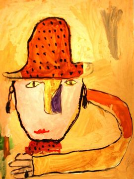 Косенко Анастасия, 5 лет, Женский портрет, б., гуашь, ВОДХГ г. Волгоград