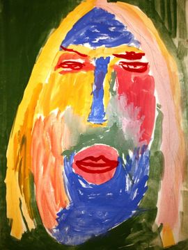 Крякова Анна, 6 лет, Фантастический портрет, б., гуашь, ВОДХГ г. Волгорад