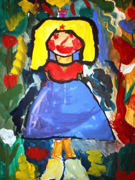 Луговская Анна, 6 лет, Царевна, б., гуашь,  ВОДХГ г. Волгоград