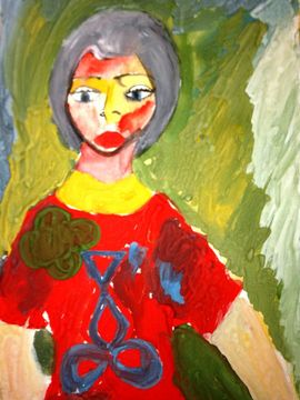 Нетесова Лера, 7 лет, Мама, б., гуашь, ВОДХГ г. Волгоград