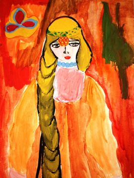 Нетесова Лера, 8 лет, Красавица, б., гуашь, ВОДХГ г. Волгоград