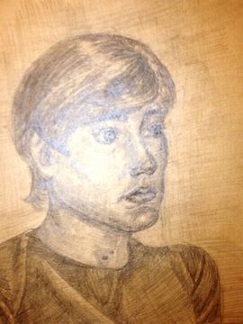 Никифорова Владислава, 13 лет, Портрет, б., карандашь, Червленовская СШ, Светлоярский р-он, Волгоградская обл.