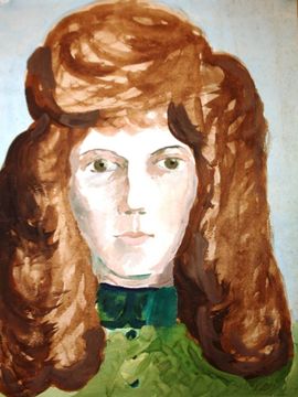 Плахова Елена, 13 лет, Портрет, б., гуашь, г. Волгоград