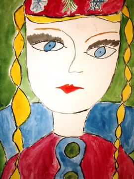 Рожкова Ольга, 10 лет, Королевна, б., акварель, ВОДХГ г. Волгоград