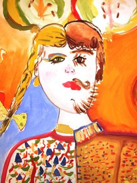 Хмырова Ирина, 7 лет, Две половинки, или одно целое, б., гуашь, ДЮЦ, Красноармейский р-он, г. Волгоград