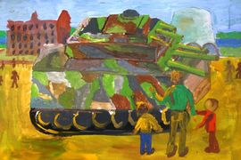 Бородин Николай, 9 лет, Выставка боевой техники,б., гуашь, Ворошиловский МОУ Центр, г.Волгоград